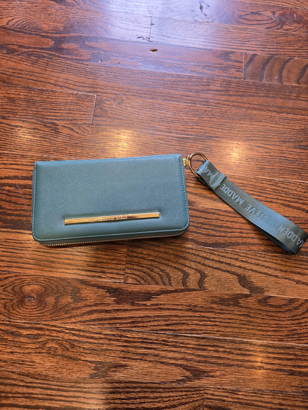 Steve Madden Teal Wristlet with Gold Accent